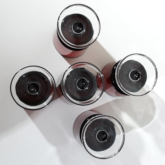 Ruby Red Luminarc Cavalier 5 Glasses 3oz Footed MCM Vintage Cordial /Sherry - Picture 4 of 5